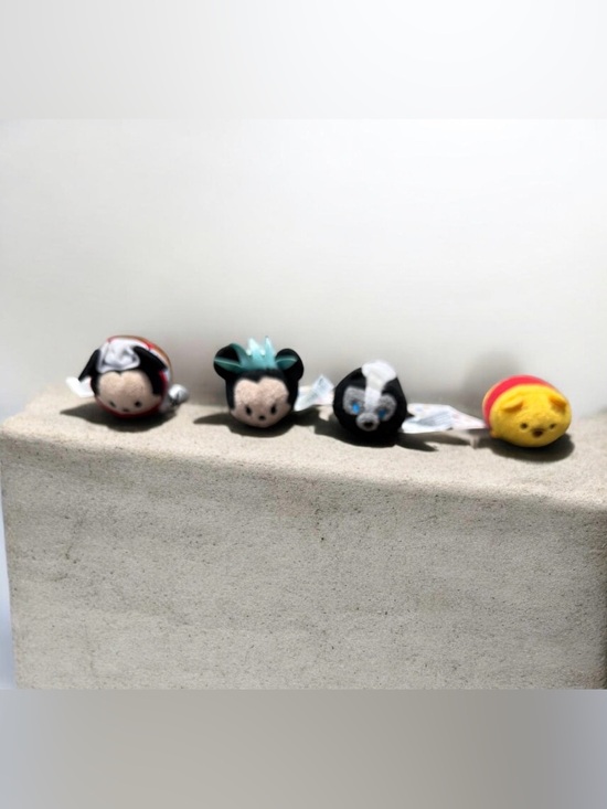 Disney Other - Disney Tsum Tsum Plush Set - Black, Teal, Yellow, Red Accents